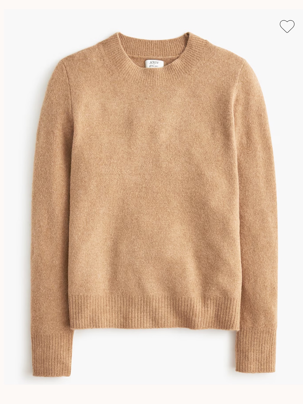 Nwt Jcrew Factory Crewneck Sweater In Extra-Soft Yarn In Camel - Size Small